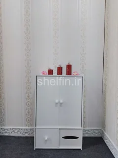 استند توالت فرنگی جا دستمال دار و کشو دار